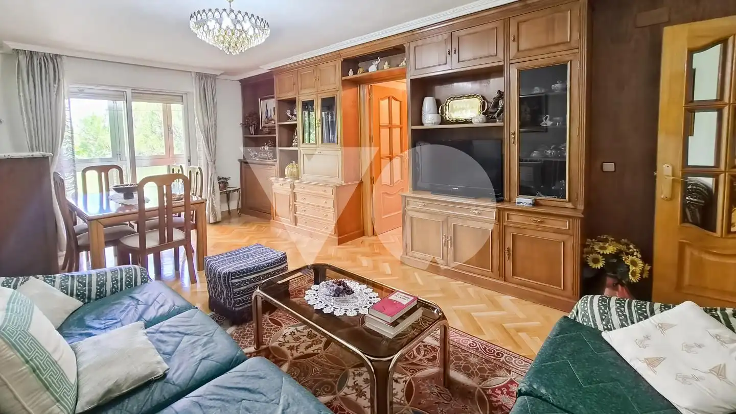 Sala d'estar de Pis en venda en Madrid amb Aire condicionat, Calefacció i Parquet