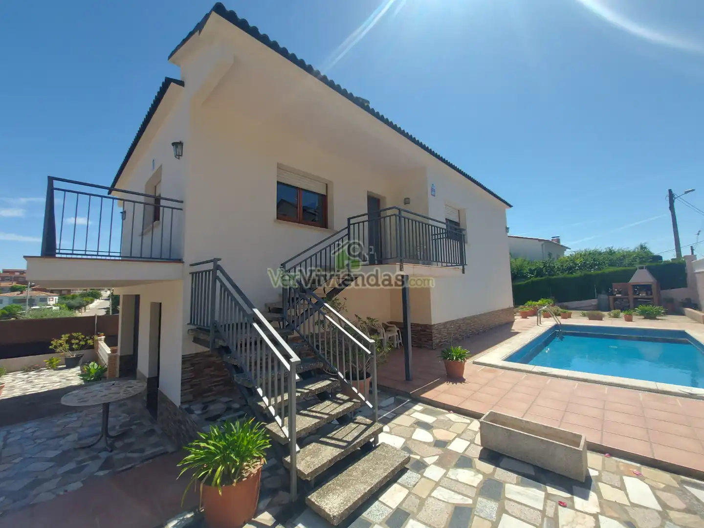 Vista exterior de Casa o xalet en venda en Piera amb Jardí privat, Terrassa i Piscina