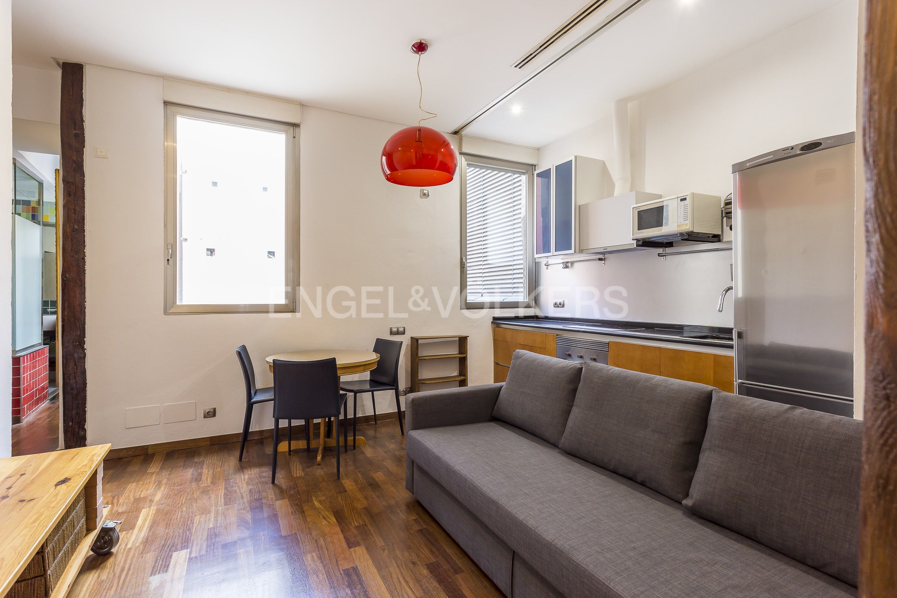 Living room of Apartment to rent in  Madrid Capital  with Air Conditioner, Heating and Furnished