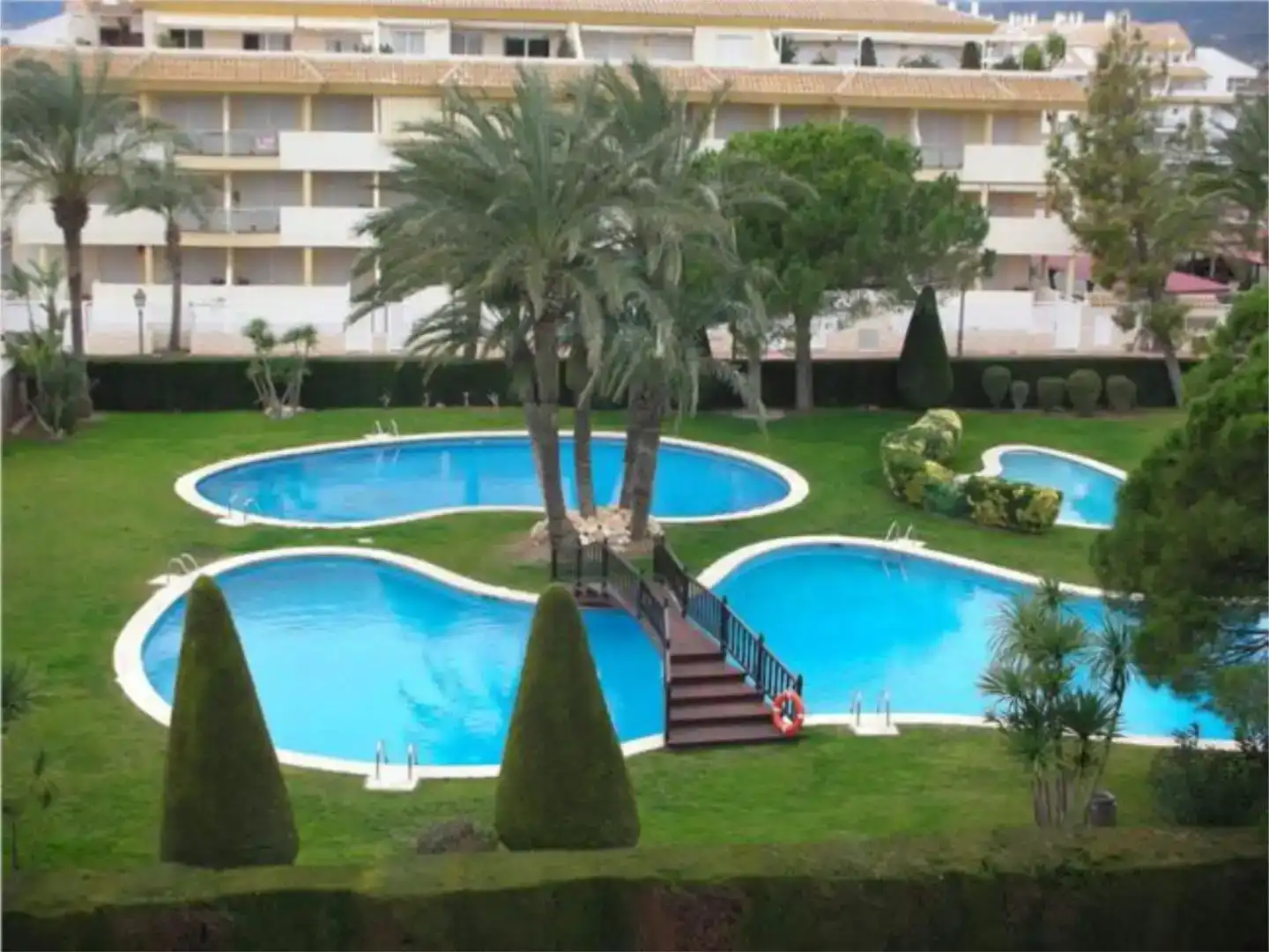 Swimming pool of Flat for rent in Torreblanca  with Air Conditioner, Private garden and Parquet flooring