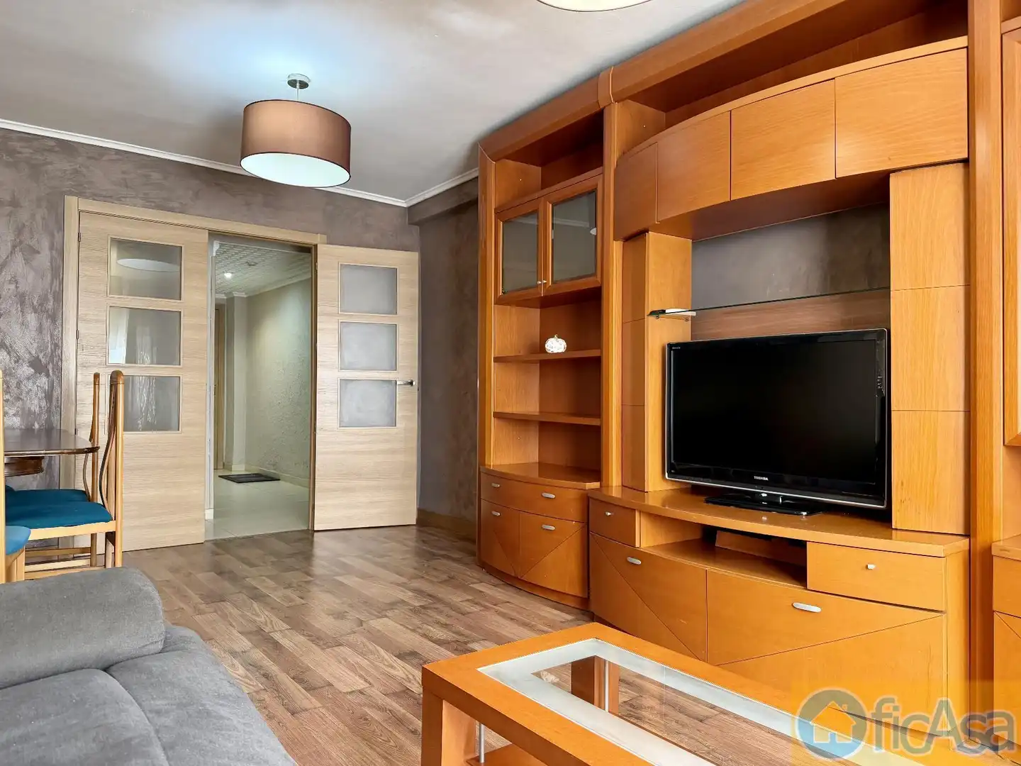 Living room of Flat for sale in Castellón de la Plana / Castelló de la Plana  with Air Conditioner, Parquet flooring and Balcony
