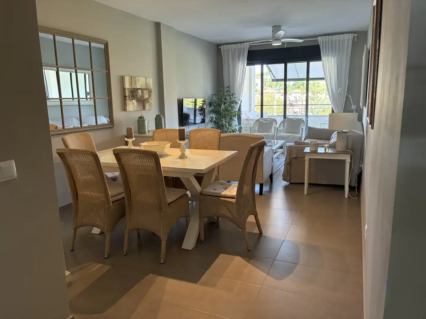 Esszimmer von Wohnung zur Miete in Jávea / Xàbia mit Klimaanlage, Terrasse und Schwimmbad