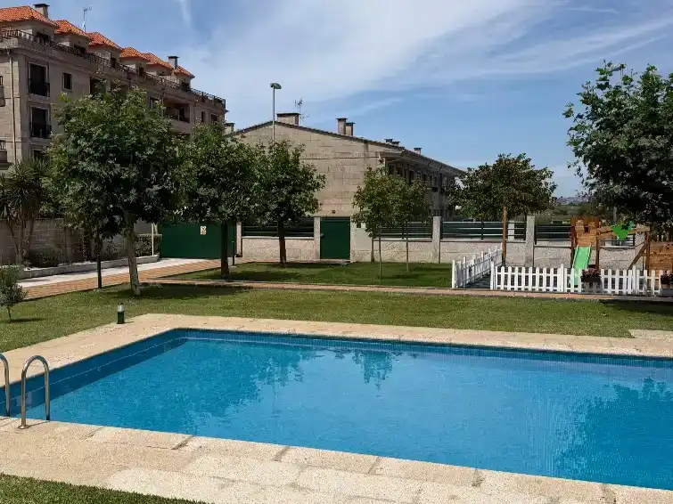 Swimming pool of Flat for rent in Sanxenxo  with Private garden, Parquet flooring and Storage room