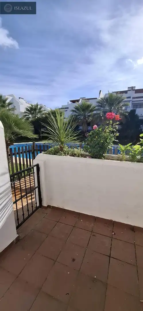 Terrasse von Erdgeschoss zur Miete in Islantilla mit Klimaanlage, Heizung und Privatgarten