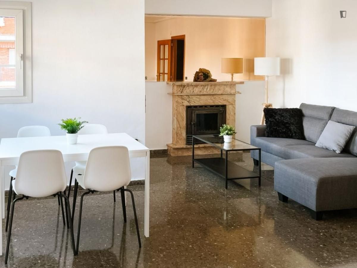 Sala de estar de Apartamento de alquiler en  Valencia Capital con Aire acondicionado, Amueblado y Horno
