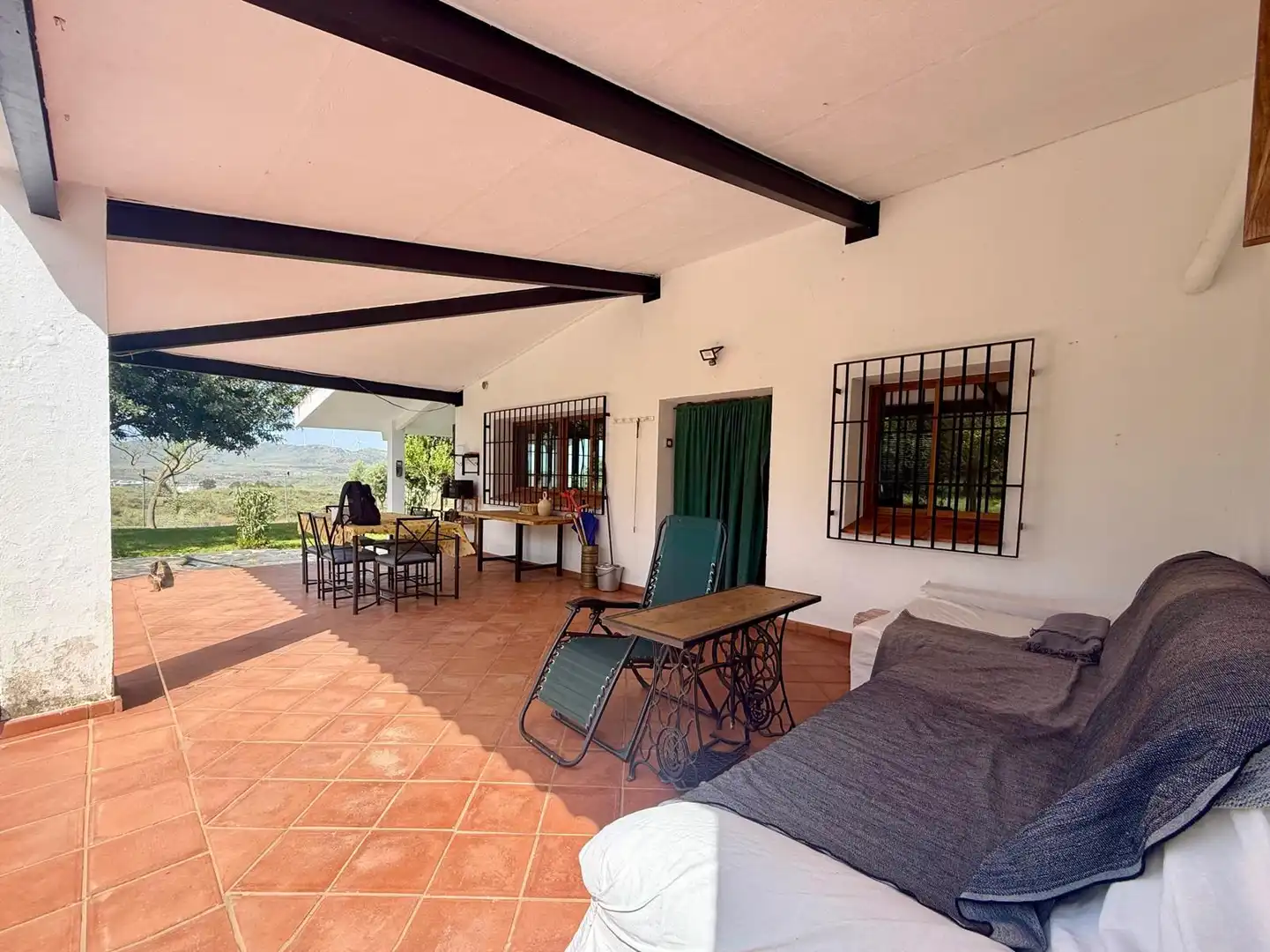 Terrace of Country homes for sale in Plasencia  with Air Conditioner and Private garden