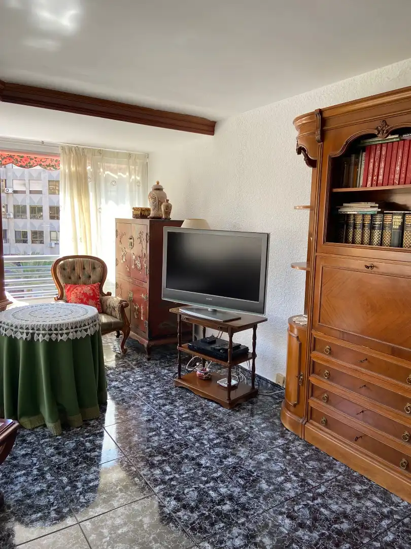 Sala de estar de Piso de alquiler en Alicante / Alacant con Amueblado, Lavadora y Microondas