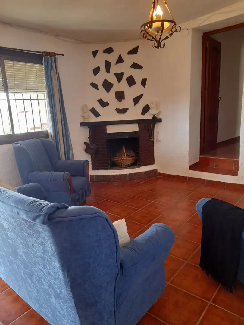 Sala de estar de Finca rústica en venta en Frigiliana con Calefacción, Jardín privado y Terraza
