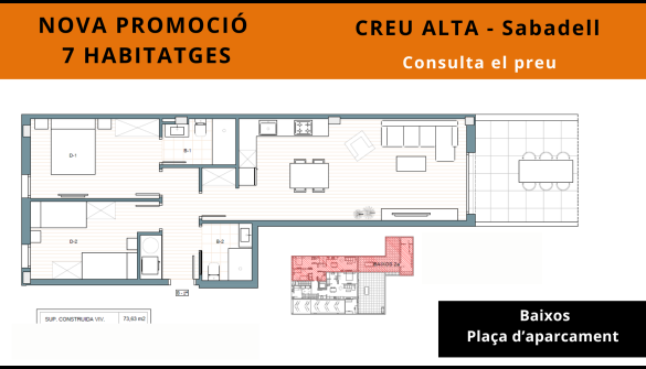 Photo 1 of Flat for sale in Creu Alta, Barcelona