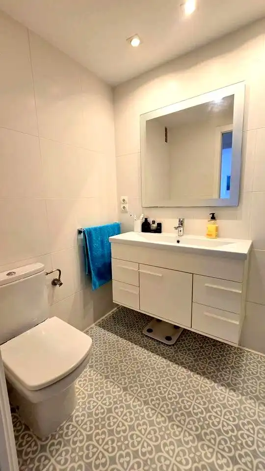 Bany de Apartament de lloguer en Gandia amb Aire condicionat, Parquet i Terrassa