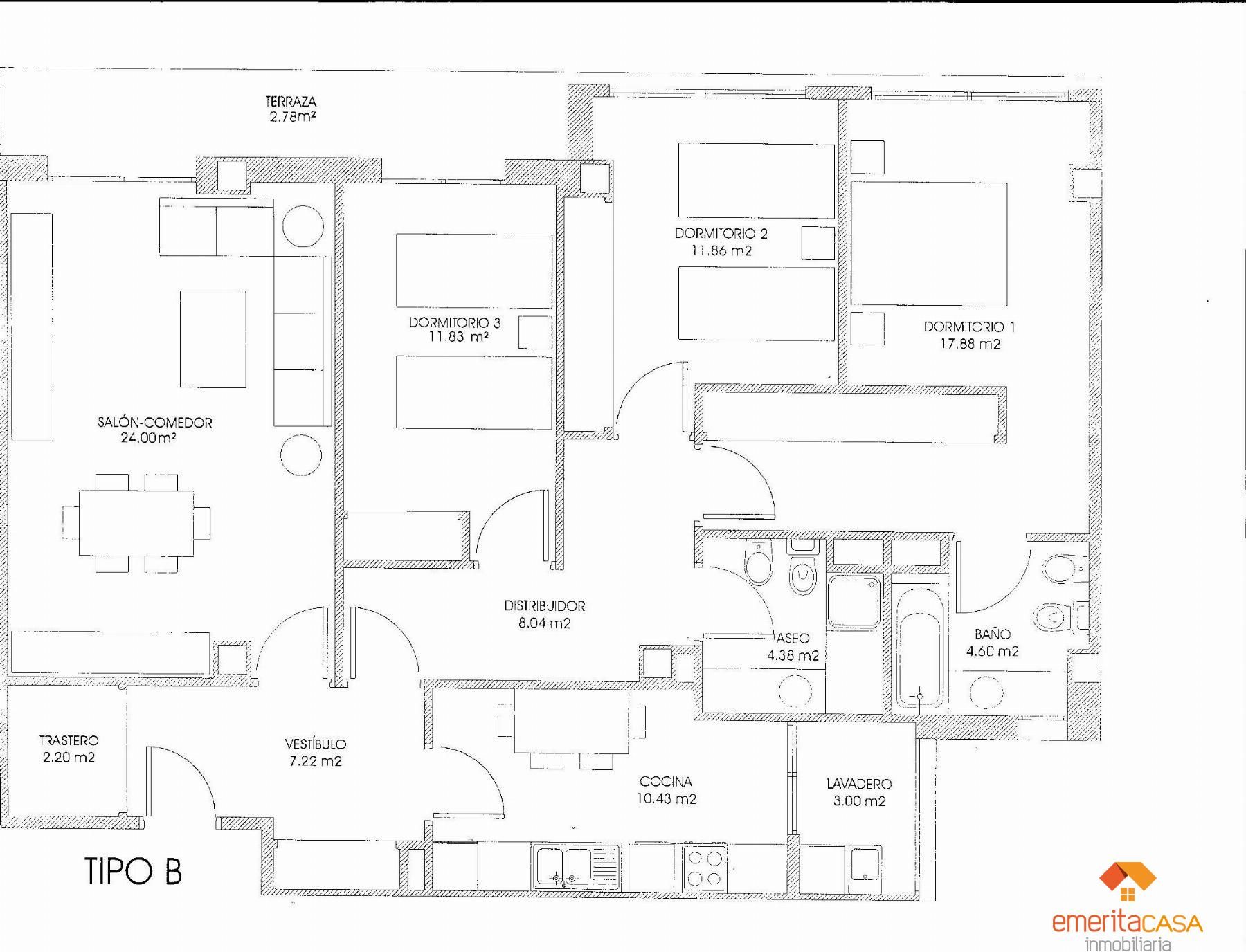 Flat for sale in Mérida  with Air Conditioner, Heating and Storage room