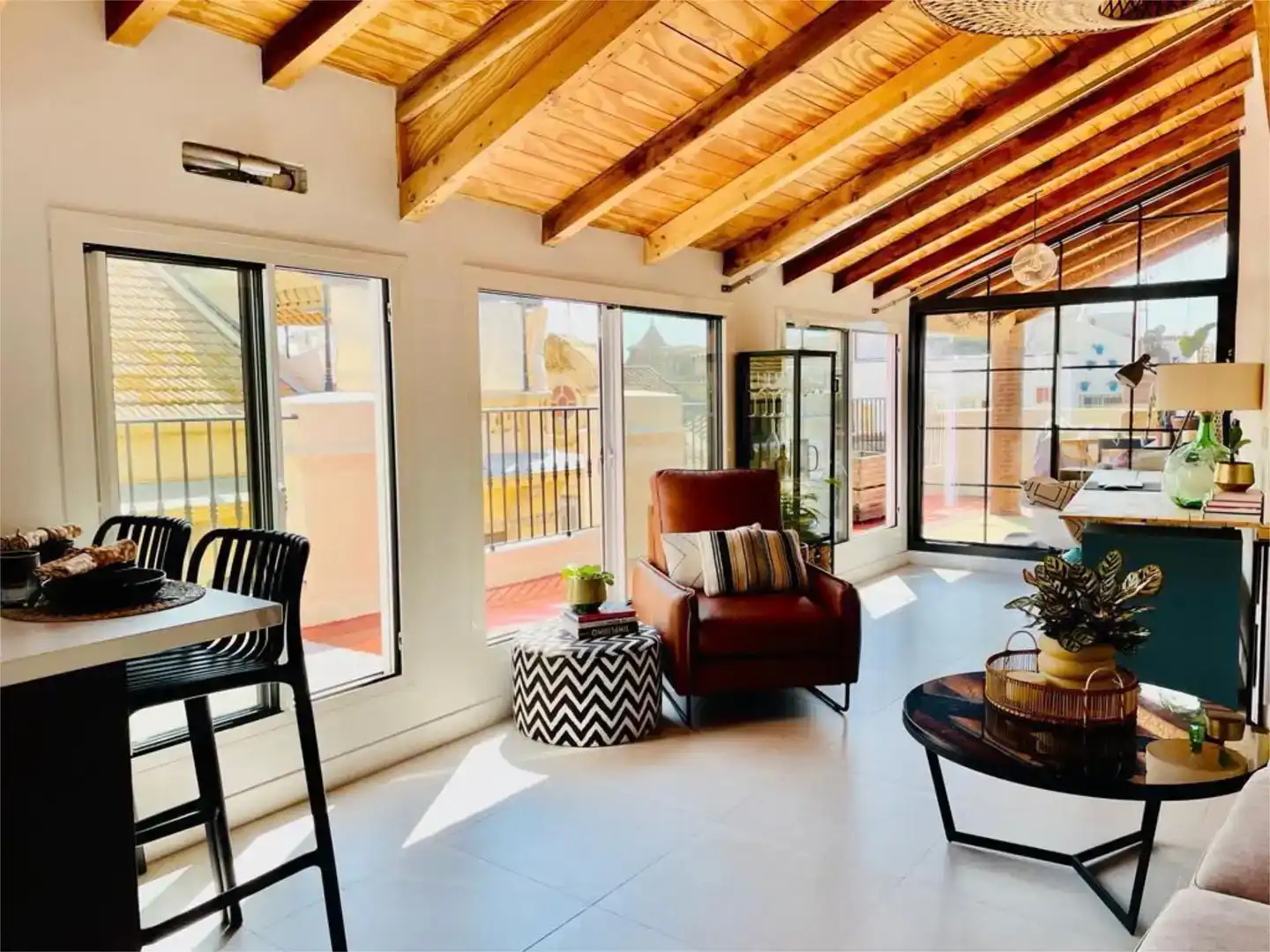 Terraza de Ático de alquiler en Málaga con Aire acondicionado y Amueblado