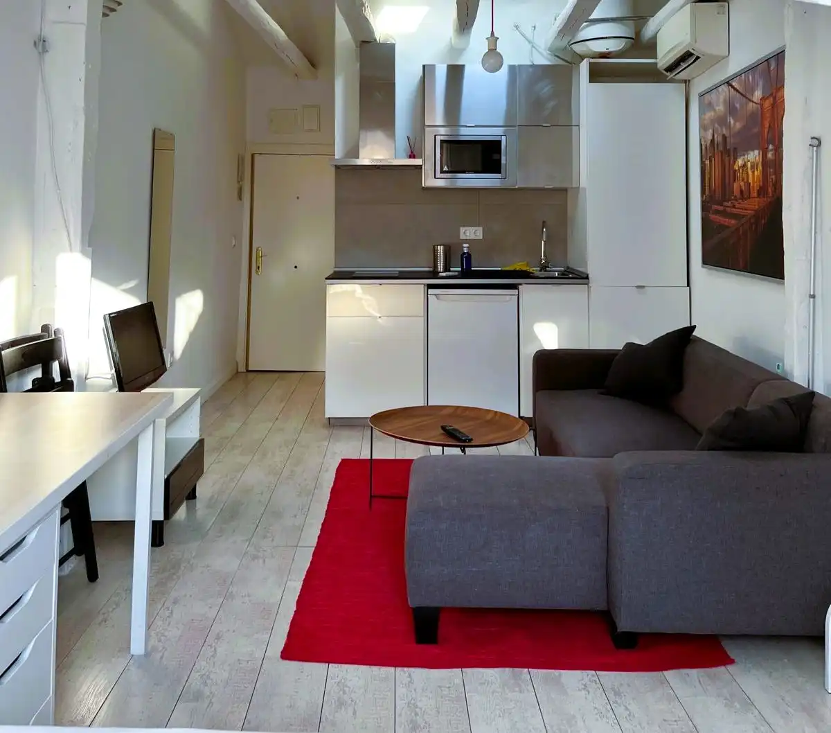Wohnzimmer von Wohnung zur Miete in Madrid mit Klimaanlage, Heizung und Möbliert