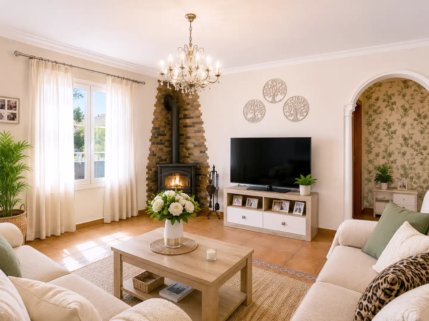 Living room of Houses for sale in Estepona  with Air Conditioner, Private garden and Terrace