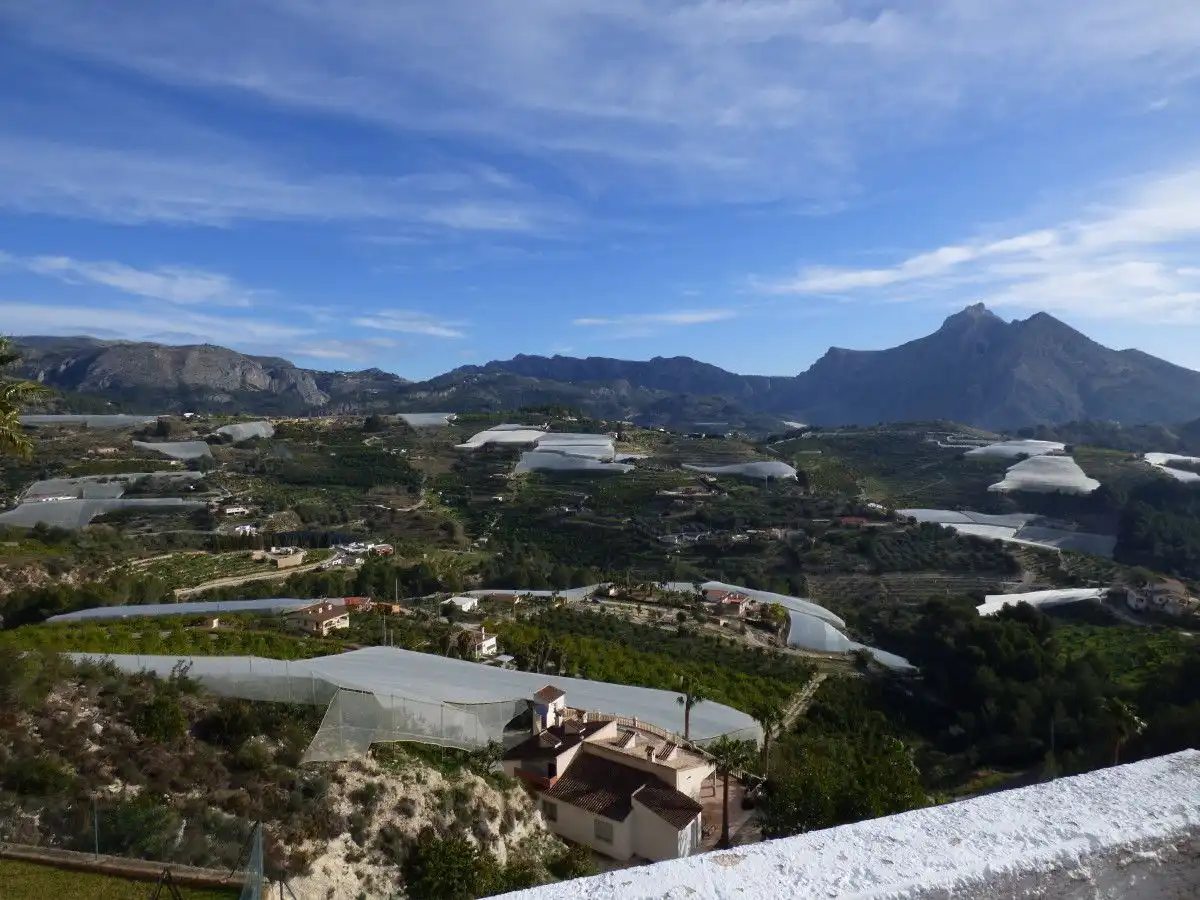 Exterior view of Detached homes for sale in Callosa d'en Sarrià  with Air Conditioner, Heating and Private garden