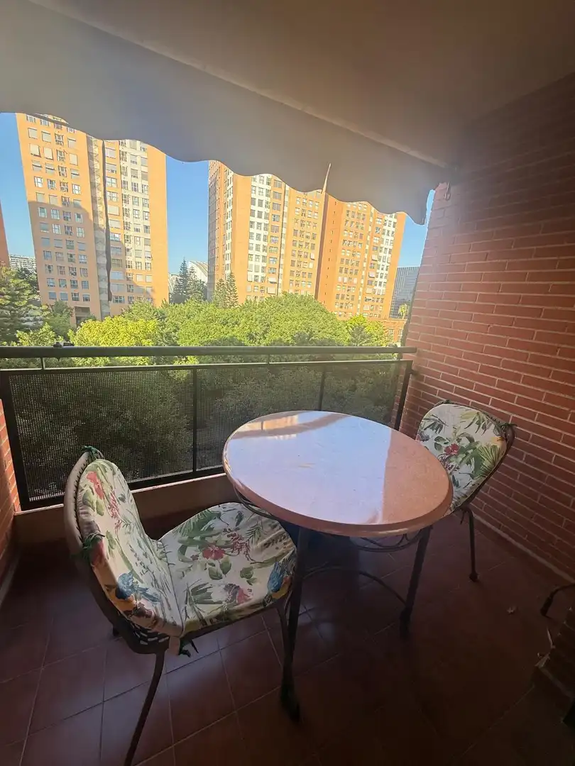 Terraza de Piso de alquiler en Valencia con Aire acondicionado, Calefacción y Amueblado