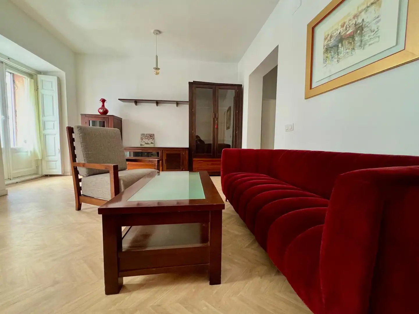 Sala d'estar de Pis de lloguer en Madrid amb Calefacció, Moblat i Forn
