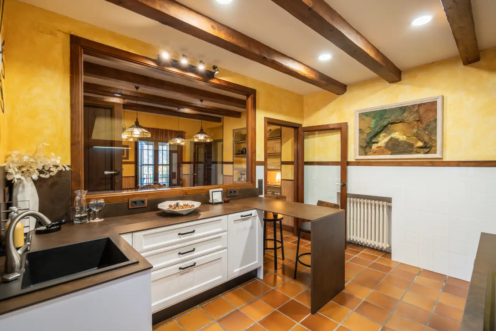 Kitchen of Houses for sale in Manzanares El Real  with Air Conditioner, Heating and Private garden