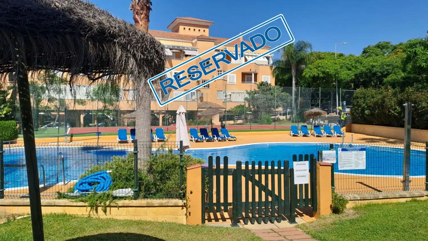 Swimming pool of Apartments for rent in Islantilla  with Air Conditioner and Terrace