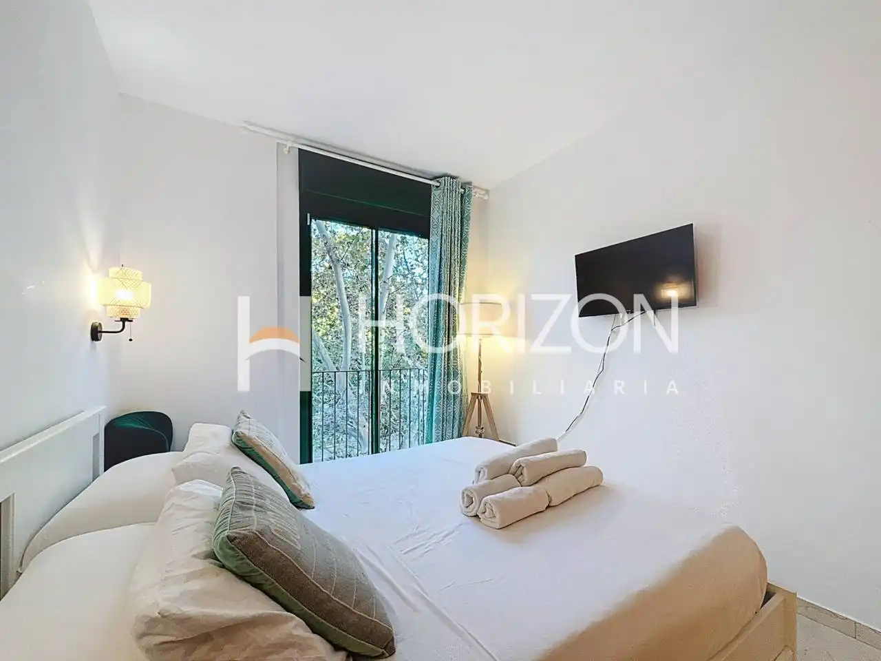 Schlafzimmer von Wohnung zum Verkauf in Barcelona mit Klimaanlage, Heizung und Möbliert
