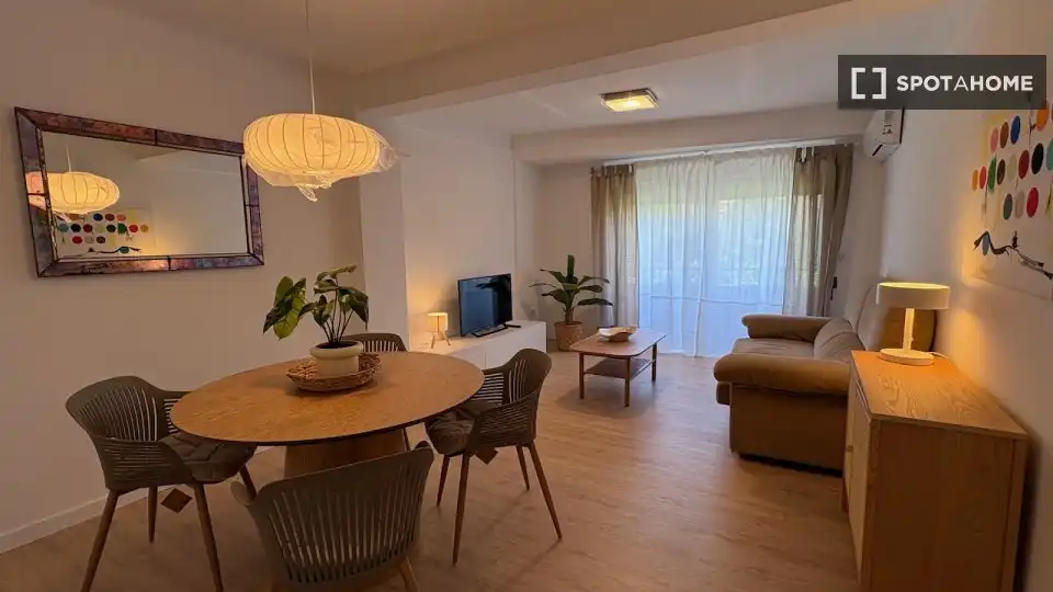 Sala de estar de Piso de alquiler en Valencia con Aire acondicionado, Calefacción y Amueblado