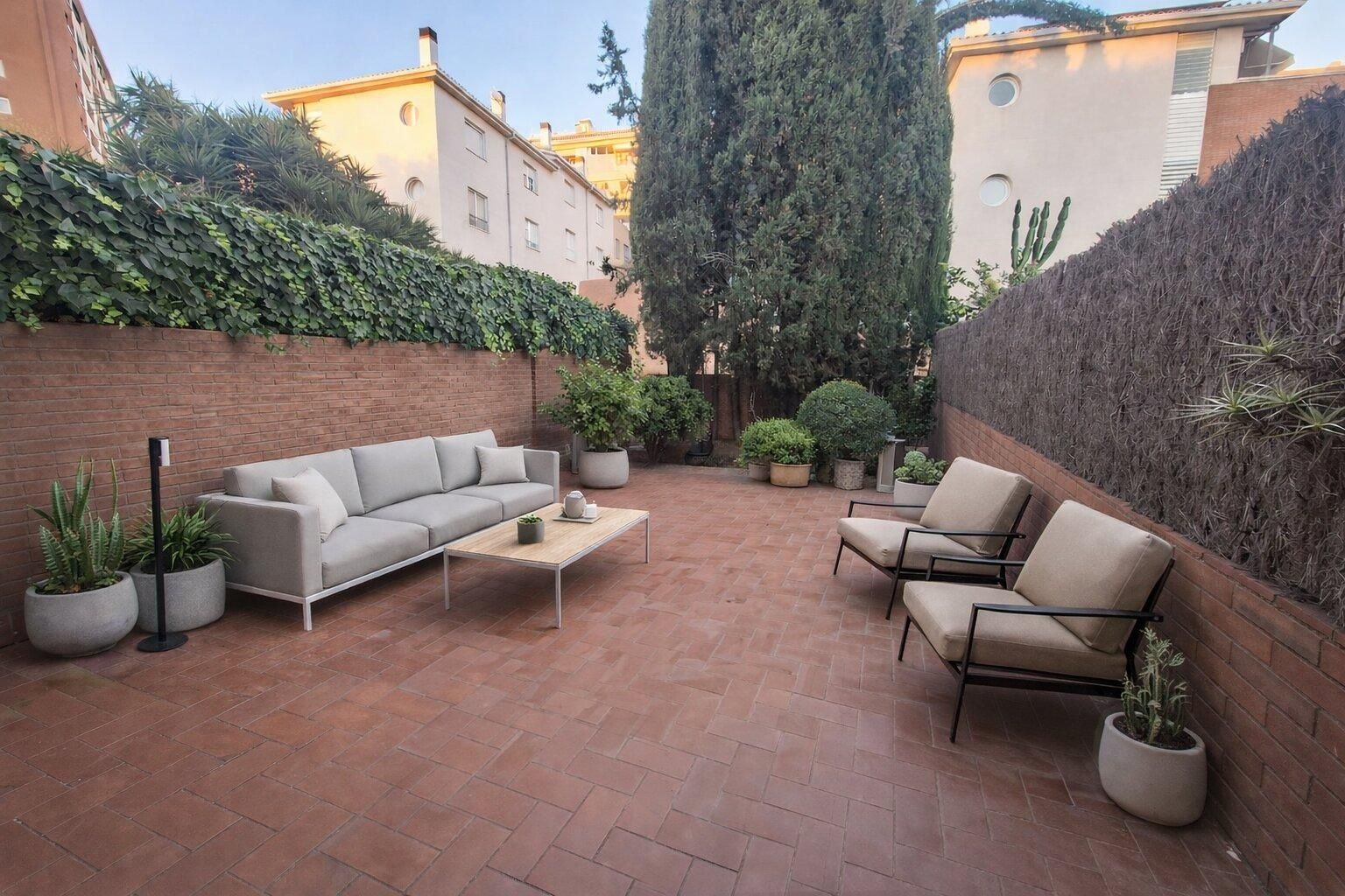 Terrace of Single-family semi-detached for sale in Sabadell  with Air Conditioner, Private garden and Terrace
