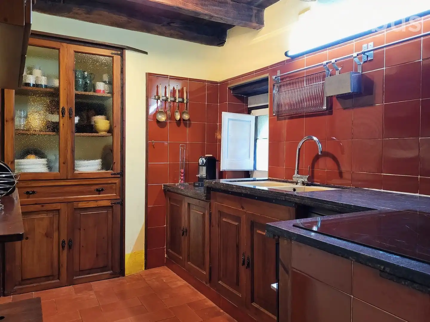 Cocina de Finca rústica en venta en Sant Feliu de Pallerols con Calefacción, Terraza y Trastero
