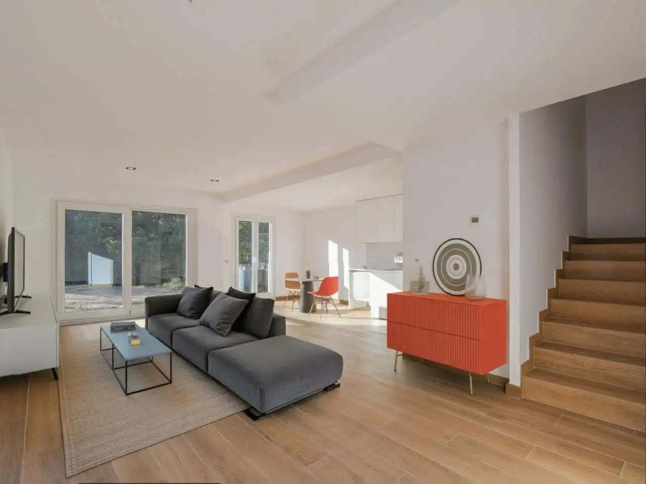 Sala de estar de Casa o chalet en venta en Santa Eugènia de Berga con Calefacción y Terraza
