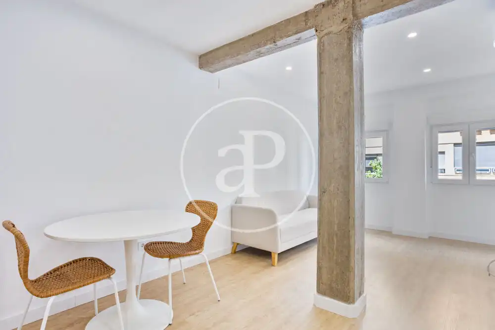 Wohnzimmer von Wohnung zur Miete in Valencia mit Klimaanlage, Heizung und Terrasse
