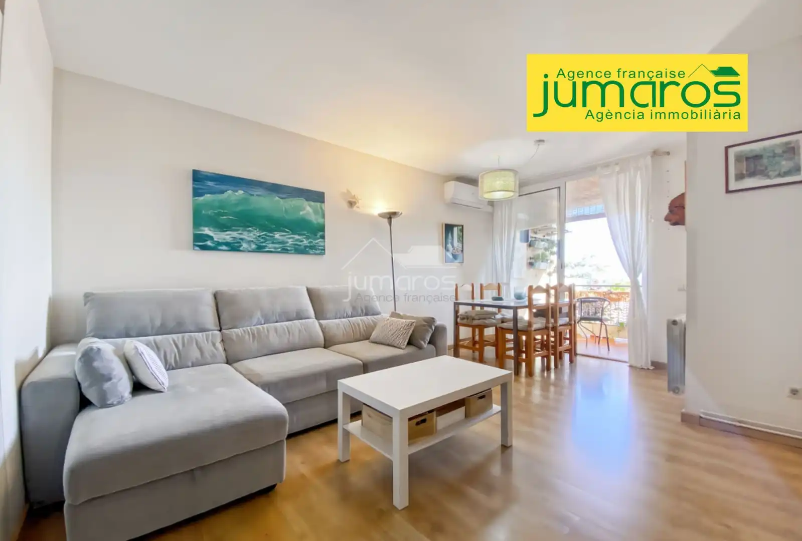 Sala de estar de Piso en venta en Palau-saverdera con Aire acondicionado, Calefacción y Terraza