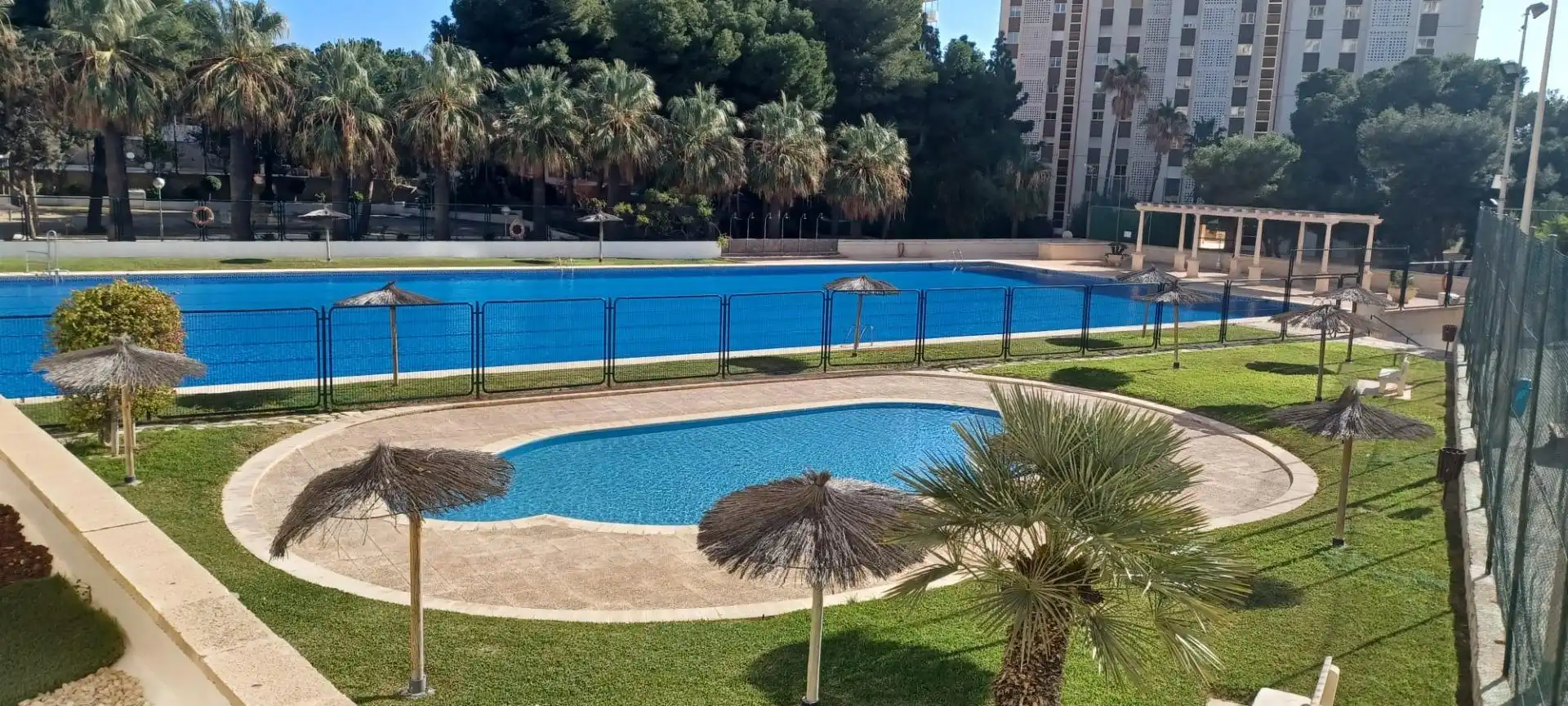 Schwimmbecken von Wohnung zum Verkauf in Alicante / Alacant mit Klimaanlage, Heizung und Privatgarten