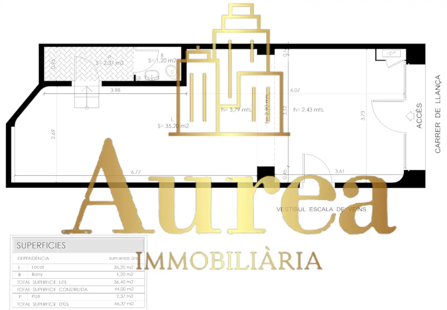 Büro zum Verkauf in L'Hospitalet de Llobregat mit Klimaanlage, Abstellraum und Alarm
