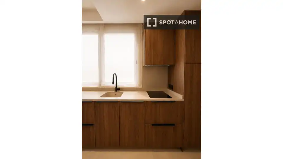 Kitchen of Apartments for share in Barcelona  with Air Conditioner, Terrace and Furnished