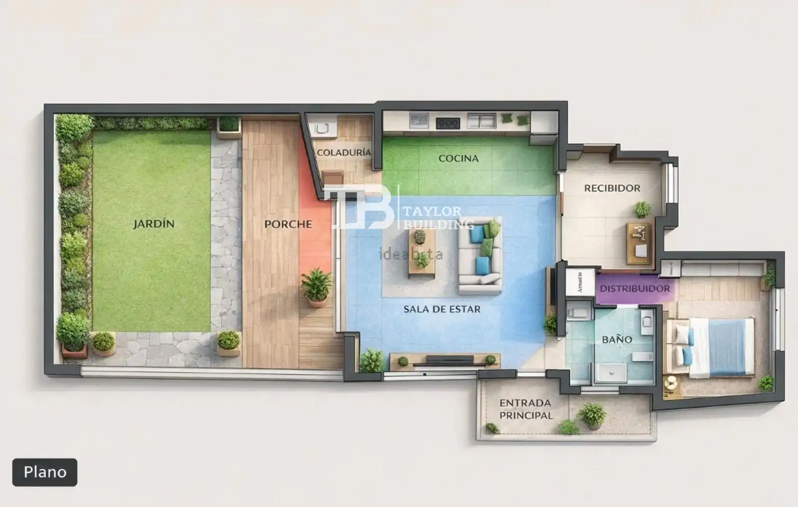 Wohnung zum Verkauf in  Palma de Mallorca mit Klimaanlage, Heizung und Privatgarten