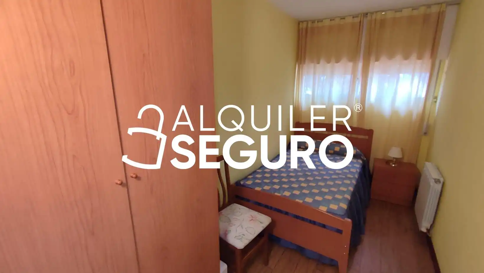 Schlafzimmer von Wohnung zur Miete in Madrid mit Heizung, Terrasse und Möbliert