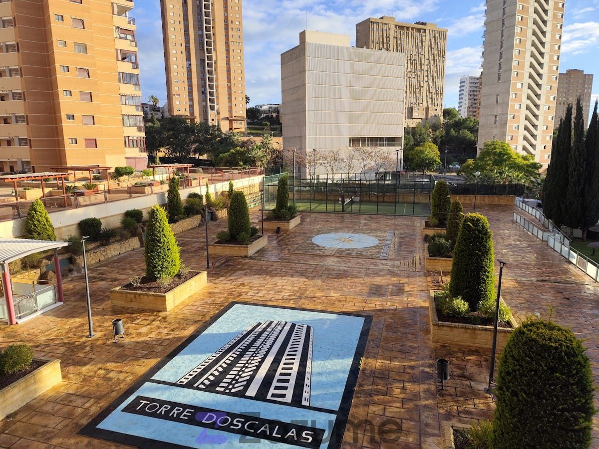 Terrace of Flat to rent in Benidorm  with Air Conditioner, Parquet flooring and Swimming Pool