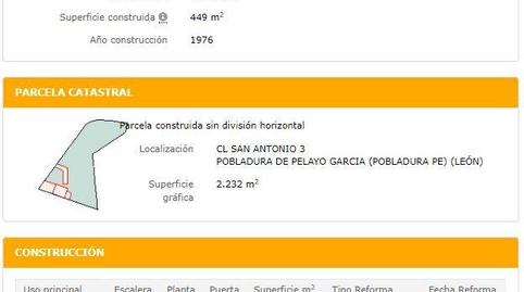 Foto 5 de Finca rústica en venta en Calle San Antonio, 3, Pobladura de Pelayo García, León