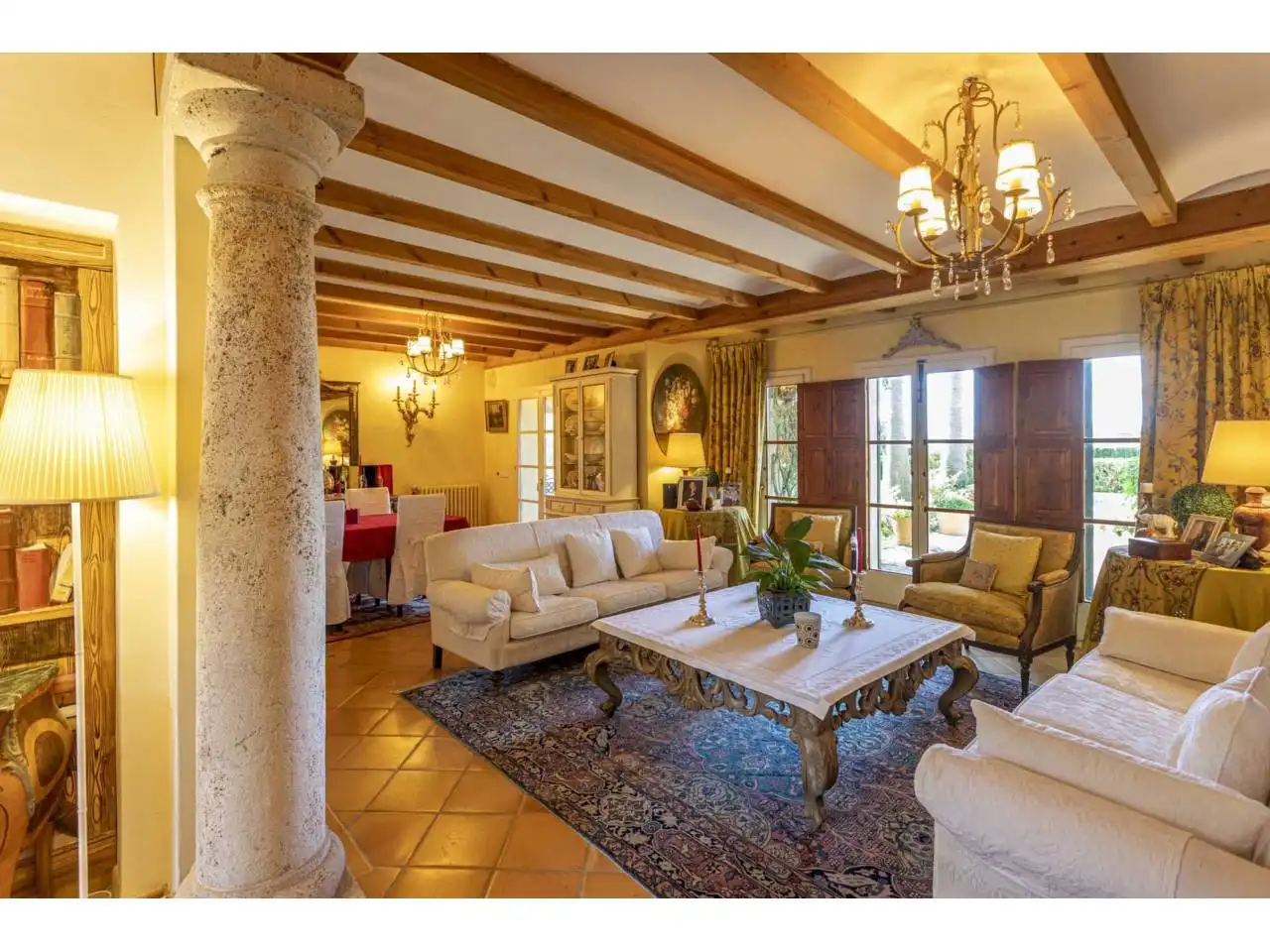 Sala de estar de Finca rústica en venta en Montuïri con Aire acondicionado, Calefacción y Jardín privado