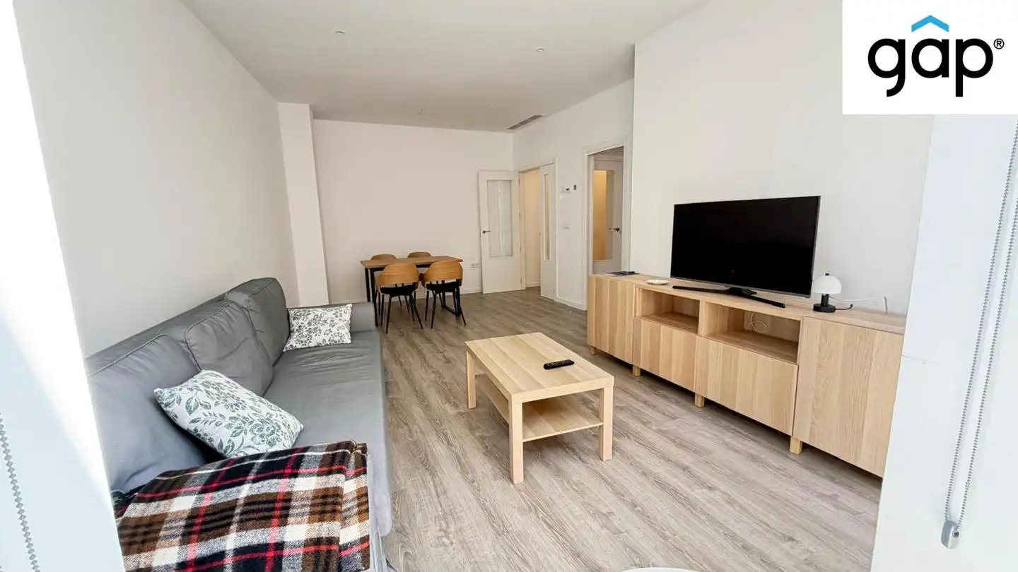 Living room of Flat for sale in Cuenca  with Heating, Swimming Pool and Furnished