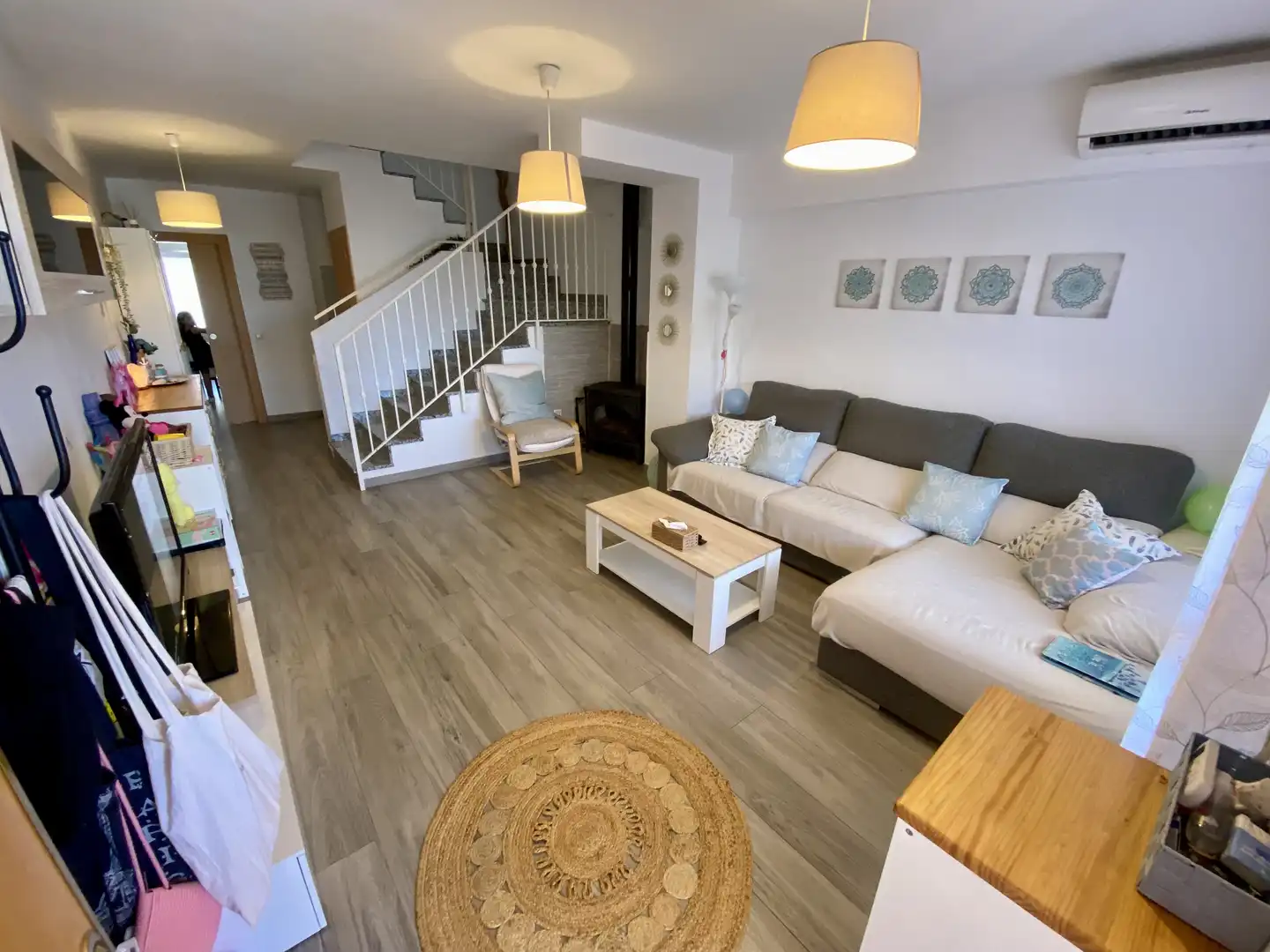 Sala de estar de Casa adosada en venta en Carboneras con Aire acondicionado, Calefacción y Amueblado