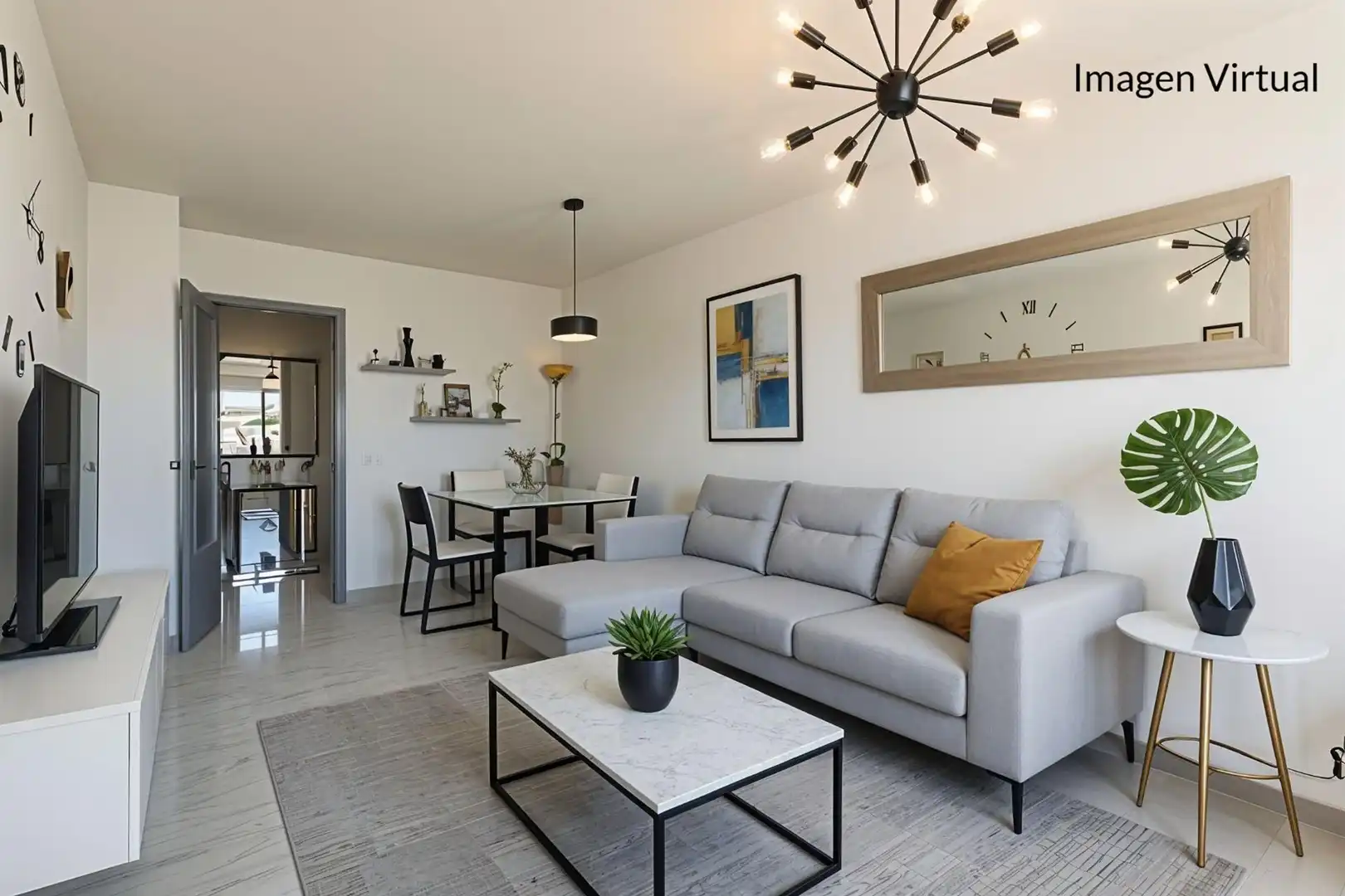 Wohnzimmer von Wohnung zum Verkauf in Mijas mit Terrasse