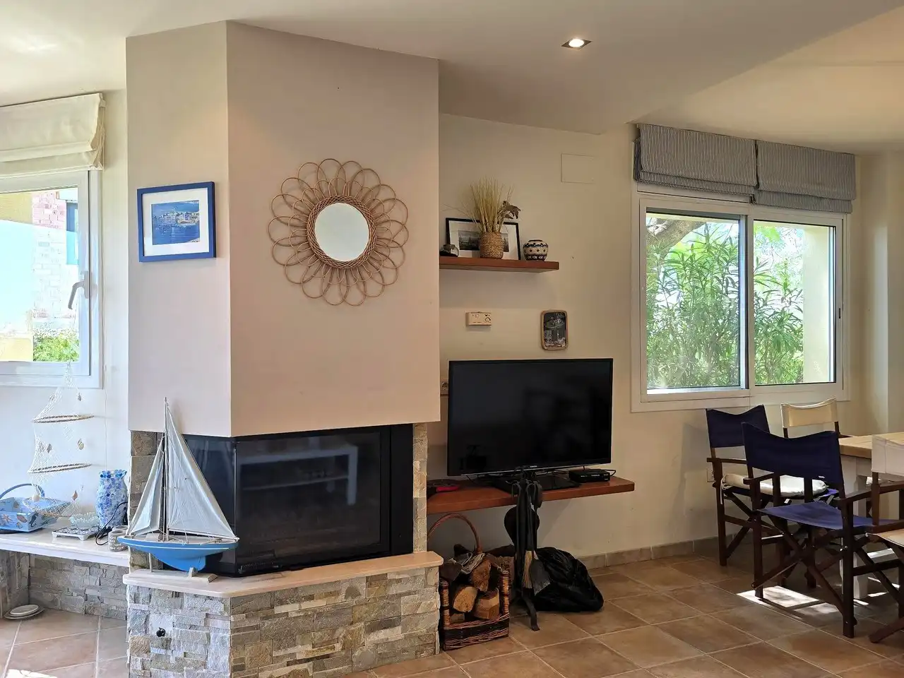 Sala de estar de Casa o chalet en venta en L'Ametlla de Mar  con Aire acondicionado, Jardín privado y Terraza