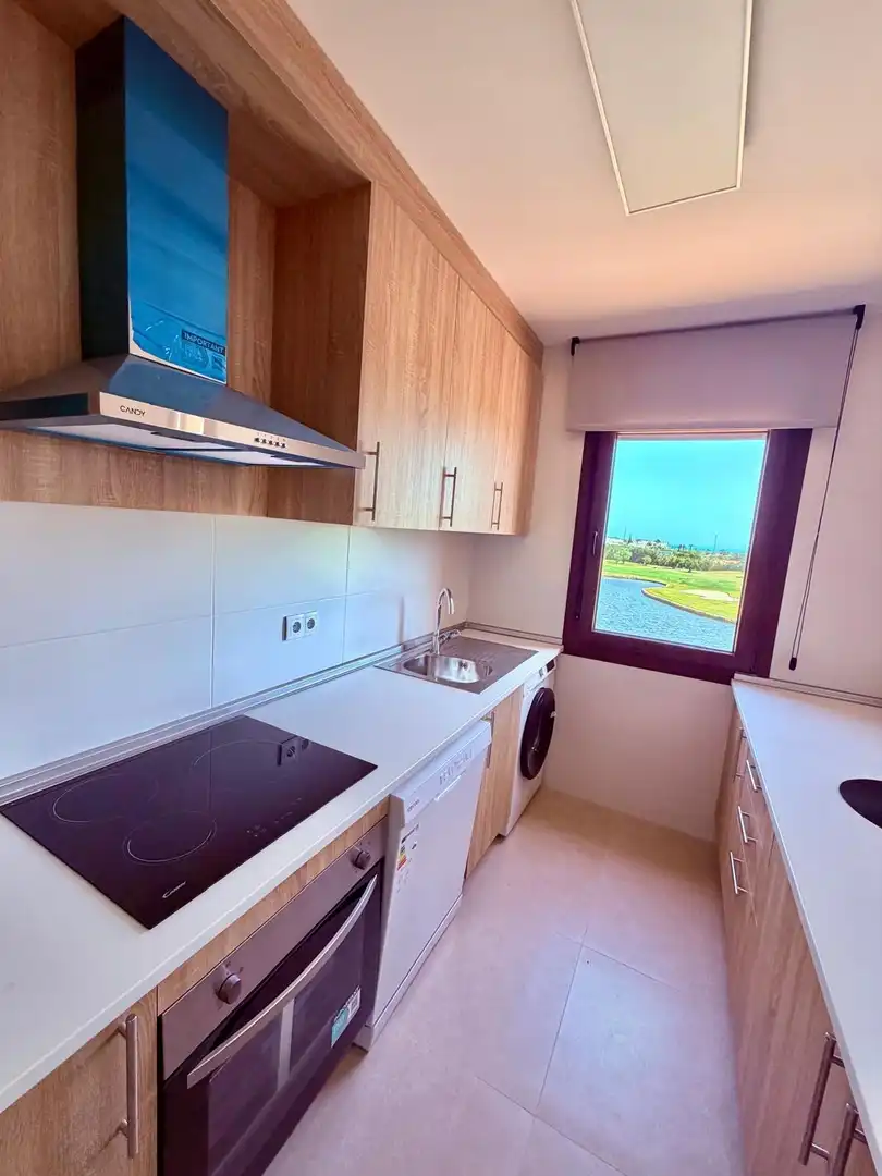 Kitchen of Flat for rent in Los Alcázares  with Heating, Terrace and Furnished