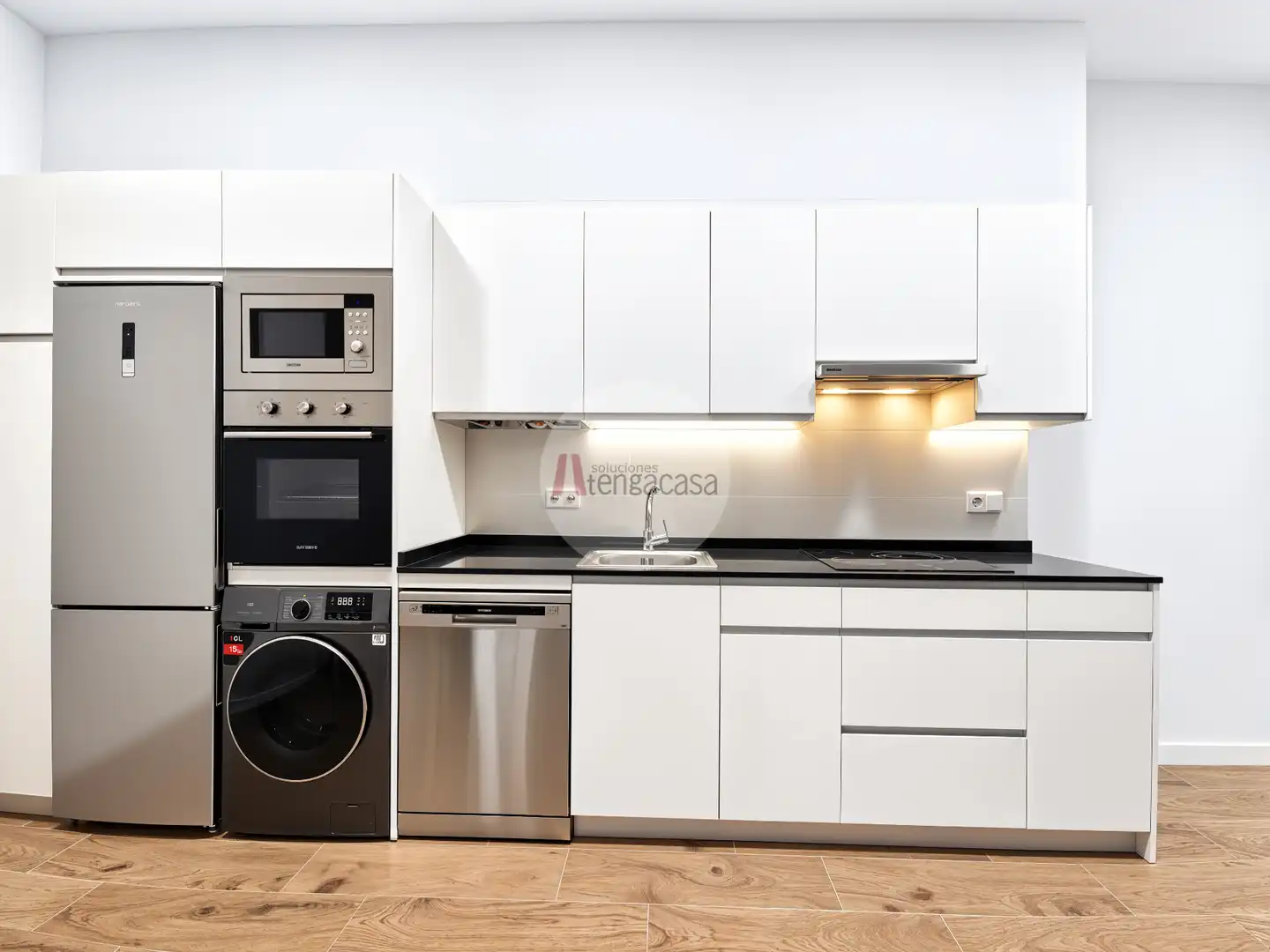 Cocina de Piso de alquiler en Madrid con Aire acondicionado, Calefacción y Parquet