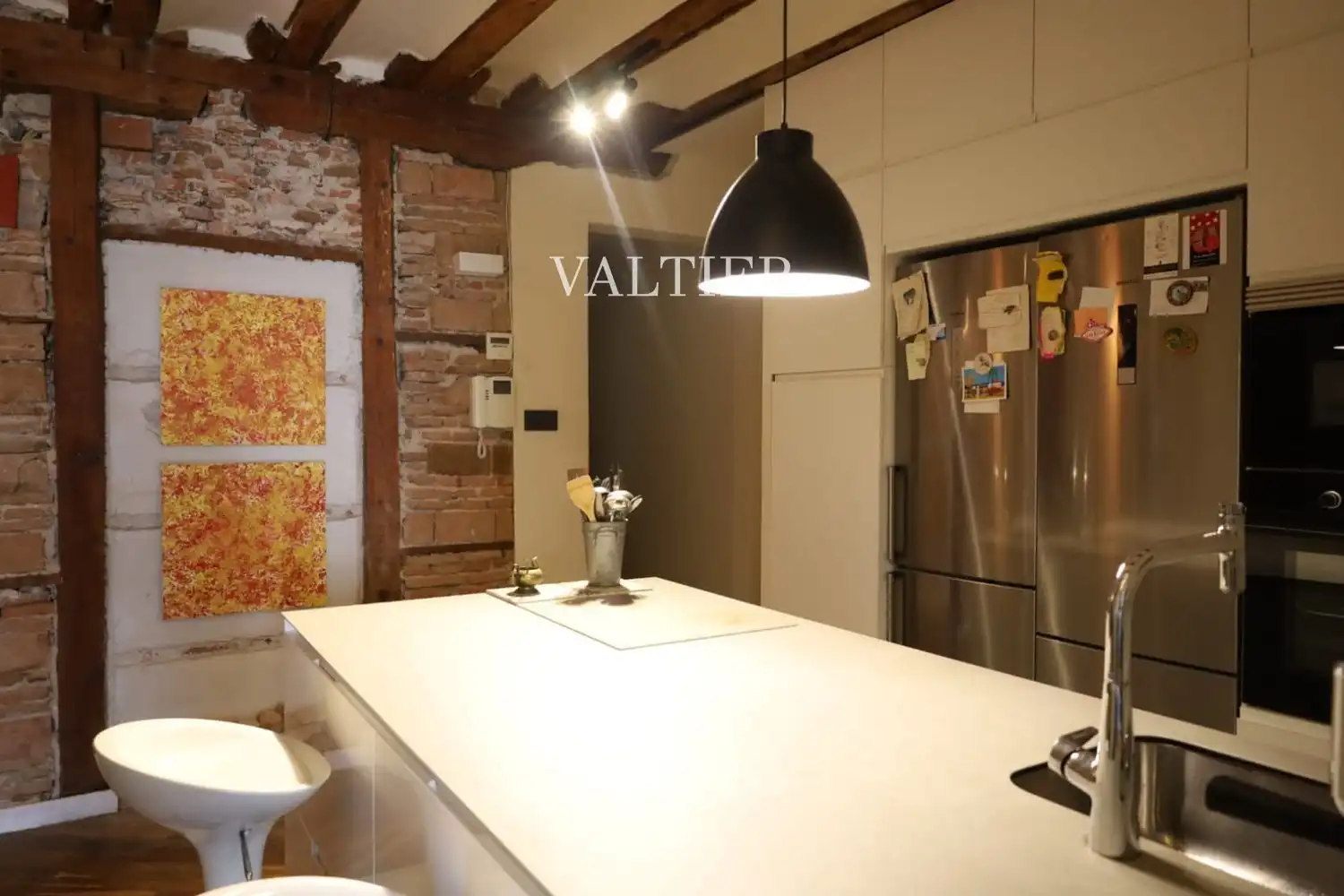 Kitchen of Flat for rent in Madrid  with Air Conditioner, Storage room and Furnished