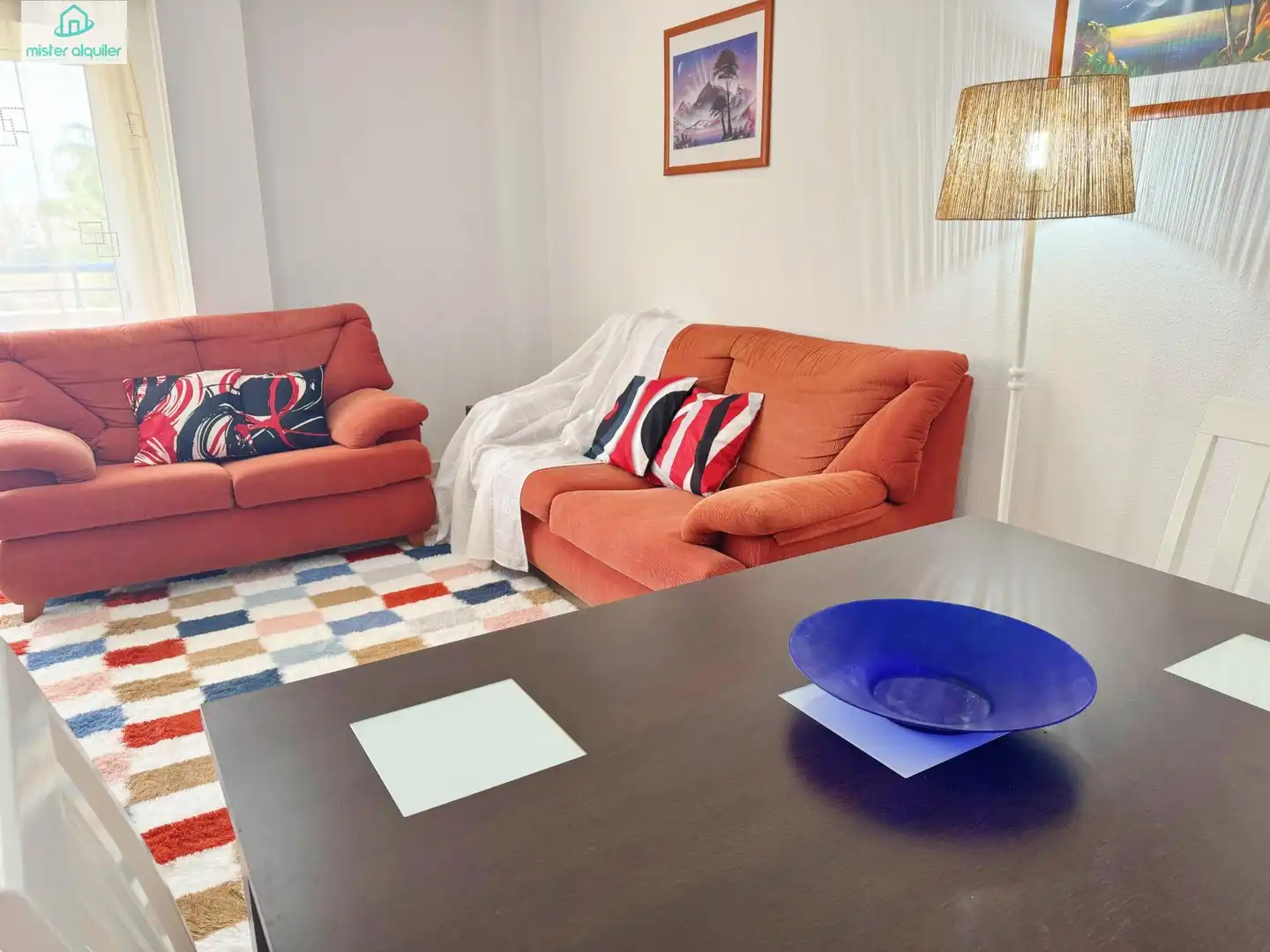 Sala de estar de Apartamento de alquiler en El Campello con Aire acondicionado, Jardín privado y Terraza