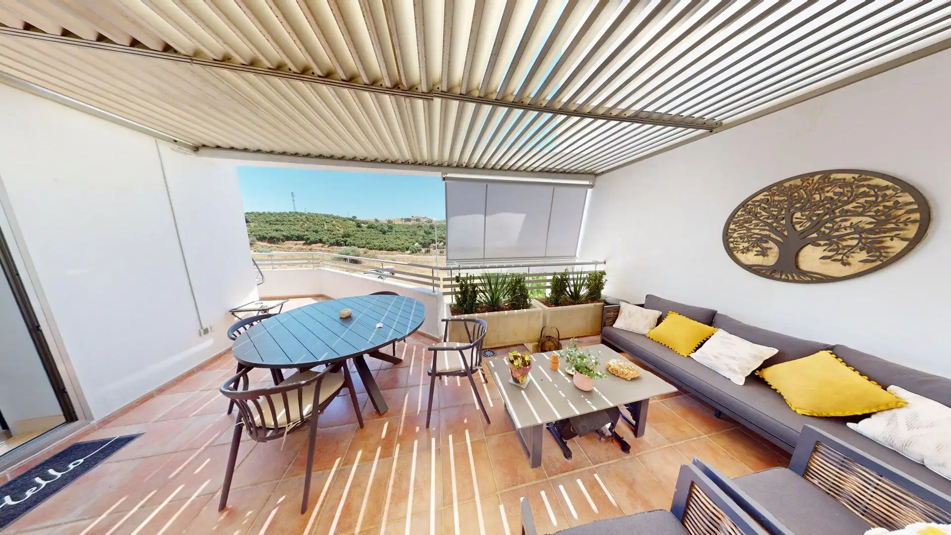Terrasse von Wohnung zum Verkauf in Mijas mit Klimaanlage, Heizung und Privatgarten