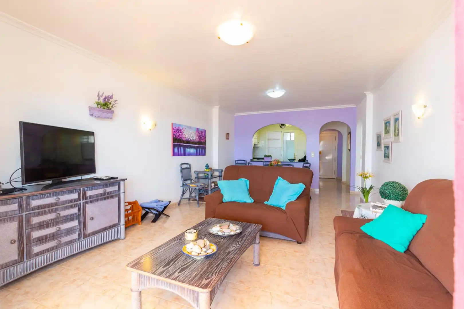 Living room of Flat for sale in Pulpí  with Air Conditioner, Private garden and Terrace