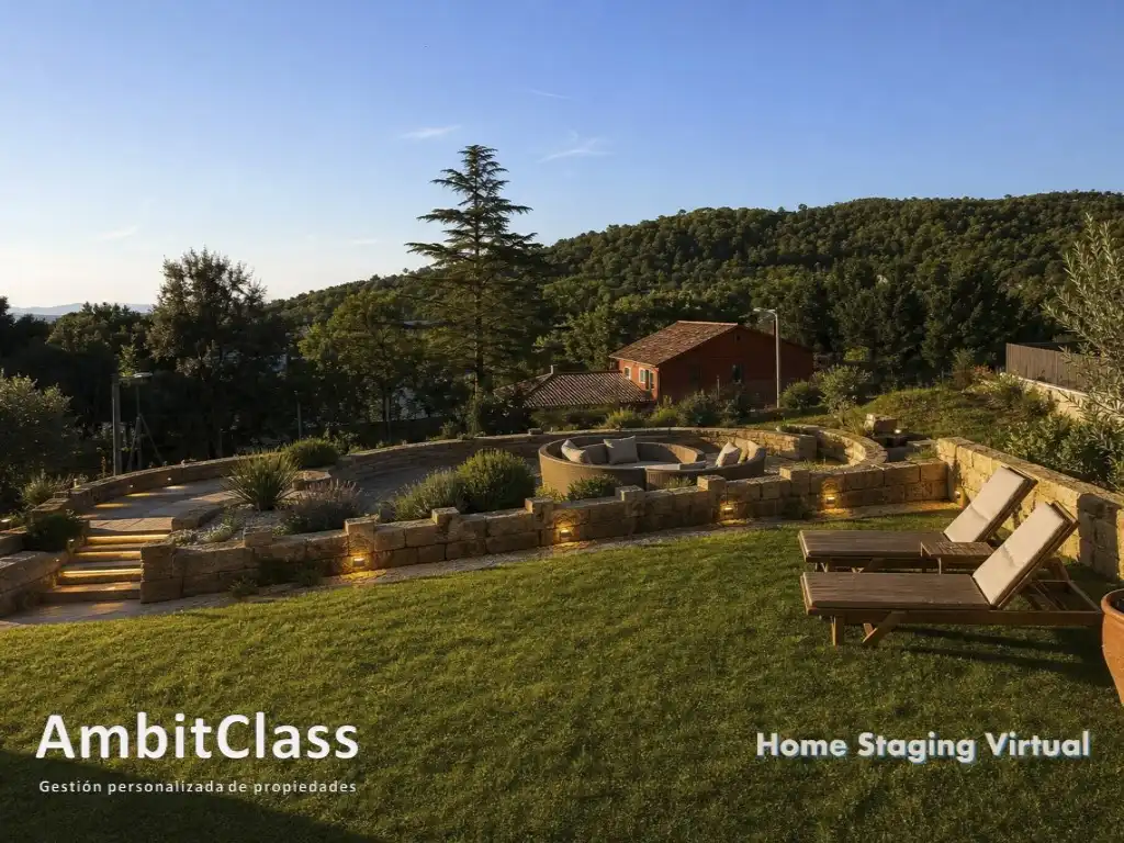 Terraza de Casa o chalet en venta en Bigues i Riells del Fai con Jardín privado, Terraza y Piscina