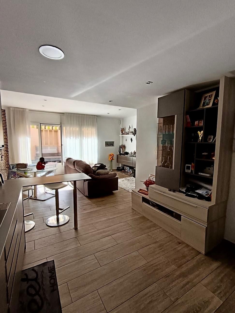 Living room of Flat for sale in Calella  with Heating, Parquet flooring and Terrace